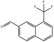 1-(Trifluoromethyl)naphthalene-7-carboxaldehyde 结构式