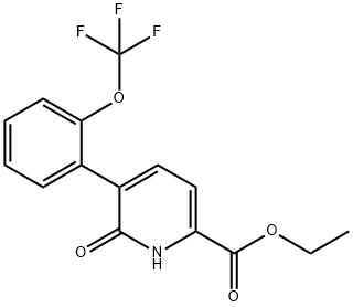 Ethyl 6-hydroxy-5-(2-(trifluoromethoxy)phenyl)picolinate 结构式