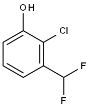 2-氯-3-(二氟甲基)苯酚 结构式