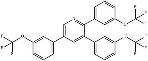 4-Methyl-2,3,5-tris(3-(trifluoromethoxy)phenyl)pyridine 结构式