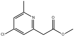 2-Pyridineacetic acid, 4-chloro-6-methyl-, methyl ester 结构式