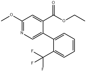 Ethyl 2-methoxy-5-(2-(trifluoromethyl)phenyl)isonicotinate 结构式