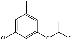 Benzene, 1-chloro-3-(difluoromethoxy)-5-methyl- 结构式