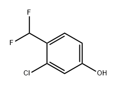 Phenol, 3-chloro-4-(difluoromethyl)- 结构式