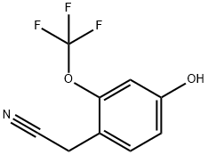2-(4-羟基-2-(三氟甲氧基)苯基)乙腈 结构式