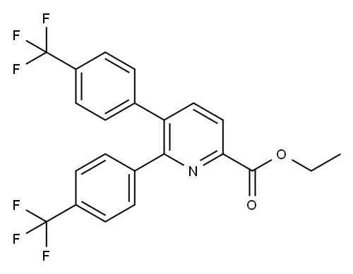 Ethyl 5,6-bis(4-(trifluoromethyl)phenyl)picolinate 结构式