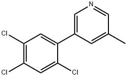 3-Methyl-5-(2,4,5-trichlorophenyl)pyridine 结构式