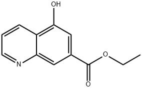 7-Quinolinecarboxylic acid, 5-hydroxy-, ethyl ester 结构式