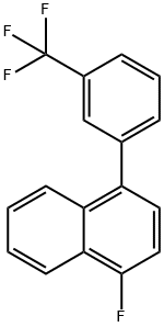 1-Fluoro-4-(3-(trifluoromethyl)phenyl)naphthalene 结构式