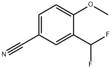 3-(二氟甲基)-4-甲氧基苄腈 结构式