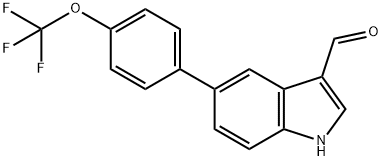 5-(4-(Trifluoromethoxy)phenyl)indole-3-carboxaldehyde 结构式