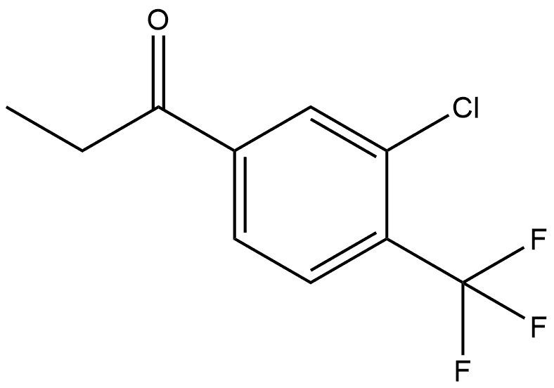 1-[3-Chloro-4-(trifluoromethyl)phenyl]-1-propanone 结构式