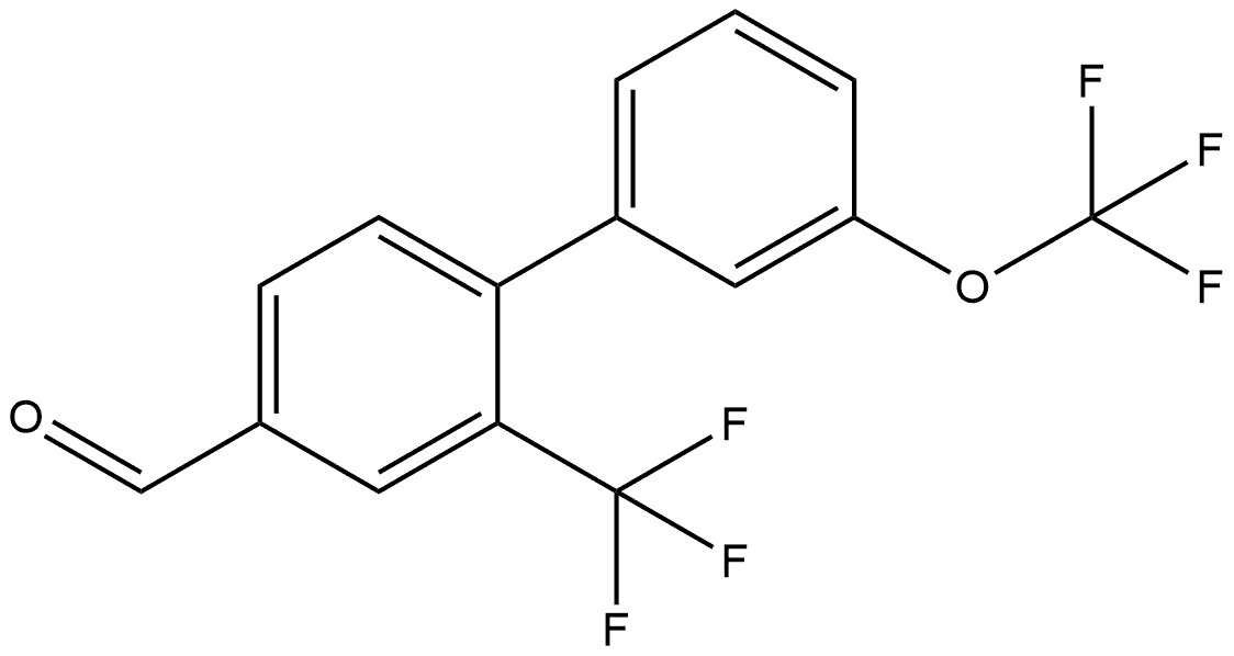 3'-(三氟甲氧基)-2-(三氟甲基)-[1,1'-联苯]-4-甲醛 结构式