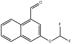 2-(Difluoromethoxy)naphthalene-4-carboxaldehyde 结构式