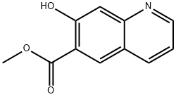 6-Quinolinecarboxylic acid, 7-hydroxy-, methyl ester 结构式