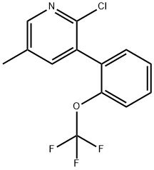 2-Chloro-5-methyl-3-(2-(trifluoromethoxy)phenyl)pyridine 结构式