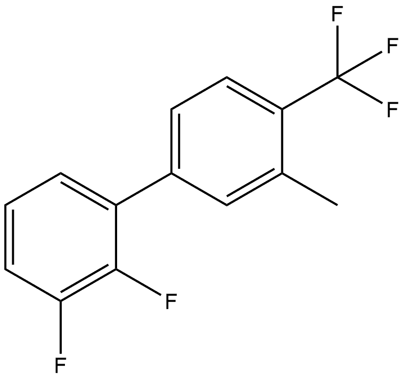 2,3-Difluoro-3'-methyl-4'-(trifluoromethyl)-1,1'-biphenyl 结构式