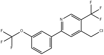 4-(Chloromethyl)-2-(3-(trifluoromethoxy)phenyl)-5-(trifluoromethyl)pyridine 结构式