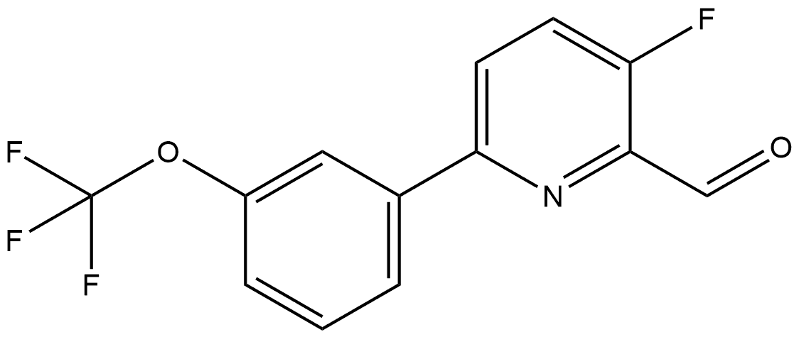 3-Fluoro-6-[3-(trifluoromethoxy)phenyl]-2-pyridinecarboxaldehyde 结构式