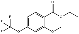 Benzoic acid, 2-methoxy-4-(trifluoromethoxy)-, ethyl ester 结构式