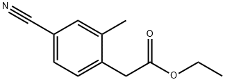 4-氰基-2-甲基苯乙酸乙酯 结构式