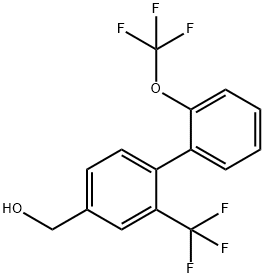 2'-(Trifluoromethoxy)-2-(trifluoromethyl)biphenyl-4-methanol 结构式