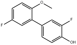 2-Fluoro-4-(5-fluoro-2-methoxyphenyl)phenol 结构式