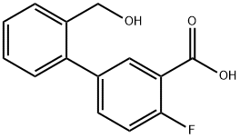 2-Fluoro-5-(2-hydroxymethylphenyl)benzoic acid 结构式