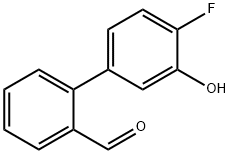 2-Fluoro-5-(2-formylphenyl)phenol 结构式