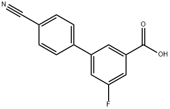 3-(4-Cyanophenyl)-5-fluorobenzoic acid 结构式