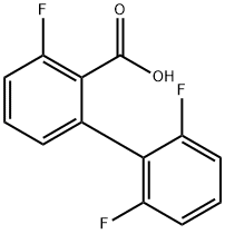 2-(2,6-Difluorophenyl)-6-fluorobenzoic acid 结构式