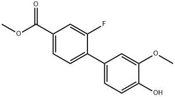 [1,1'-Biphenyl]-4-carboxylic acid, 2-fluoro-4'-hydroxy-3'-methoxy-, methyl ester