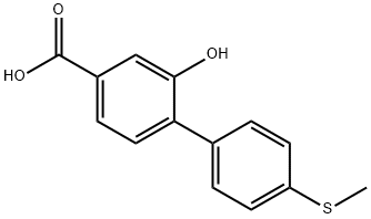 3-Hydroxy-4-(4-methylthiophenyl)benzoic acid 结构式