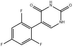 2,?4(1H,?3H)?-?Pyrimidinedione, 5-?(2,?4,?6-?trifluorophenyl)?- 结构式