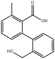 2-(2-Hydroxymethylphenyl)-6-methylbenzoic acid 结构式
