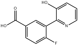 2-(5-Carboxy-2-fluorophenyl)-3-hydroxypyridine 结构式