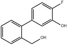 2-Fluoro-5-(2-hydroxymethylphenyl)phenol 结构式