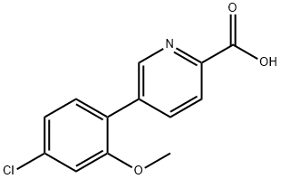 5-(4-Chloro-2-methoxyphenyl)picolinic acid 结构式