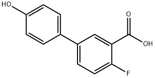 2-Fluoro-5-(4-hydroxyphenyl)benzoic acid 结构式