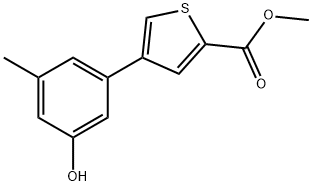 5-[5-(Methoxycarbonyl)thiophen-3-yl]-3-methylphenol 结构式