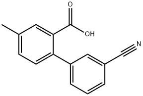 2-(3-Cyanophenyl)-5-methylbenzoic acid 结构式