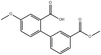 2-(3-Methoxycarbonylphenyl)-5-methoxybenzoic acid 结构式