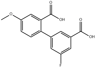 2-(3-Carboxy-5-fluorophenyl)-5-methoxybenzoic acid 结构式