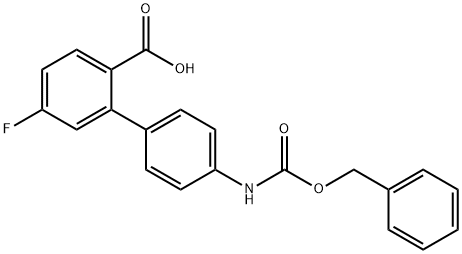 2-(4-Cbz-Aminopheny)-4-fluorobenzoic acid 结构式