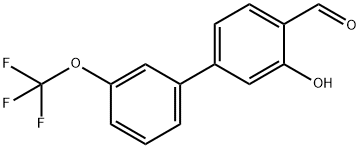 2-Formyl-5-(3-trifluoromethoxyphenyl)phenol 结构式