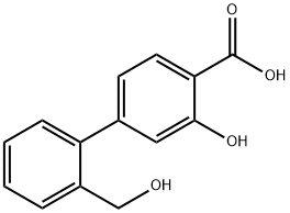 2-Hydroxy-4-(2-hydroxymethylphenyl)benzoic acid 结构式