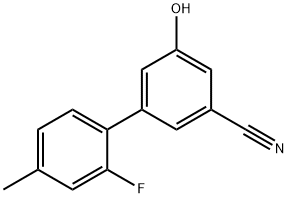 3-Cyano-5-(2-fluoro-4-methylphenyl)phenol 结构式