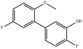 2-Fluoro-5-(5-fluoro-2-methoxyphenyl)phenol 结构式