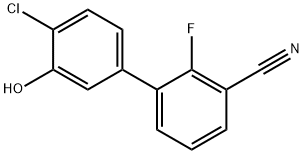 2-Chloro-5-(3-cyano-2-fluorophenyl)phenol 结构式