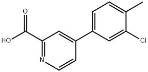 4-(3-Chloro-4-methylphenyl)picolinic acid 结构式